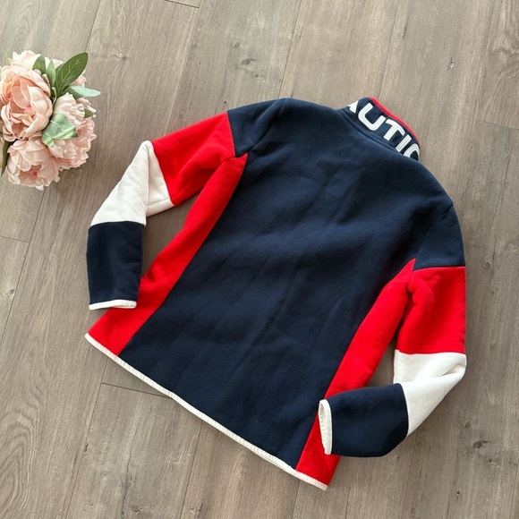 Nautica Navy Red & White Sherpa Fleece Lined Jacket - Picture 3 of 5